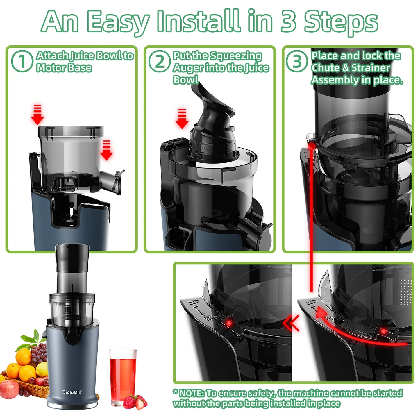 Blendease Cold Press Juicer Pro