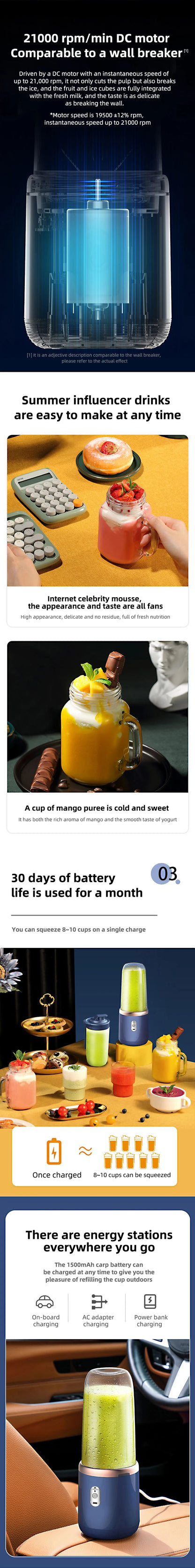 Blendease Pro 6-Blade Portable Blender